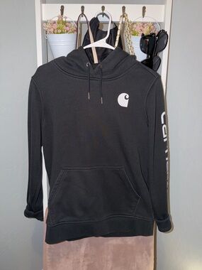 Women’s Carhartt Black Logo Pullover Hoodie